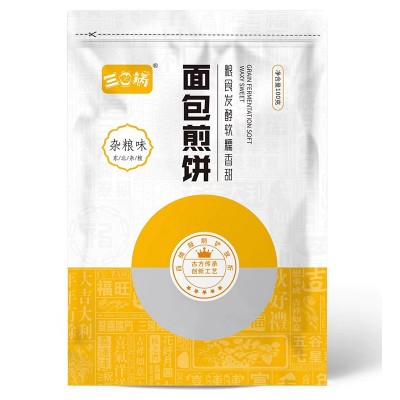 三口锅东北杂粮煎饼面包煎饼100g/袋软糯香甜无添加代餐煎饼