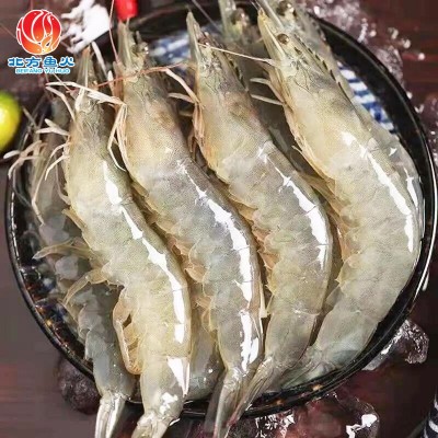 青岛大青虾批发 草虾对虾整箱冷冻水产品批发 商超烧烤冷冻大青虾图2