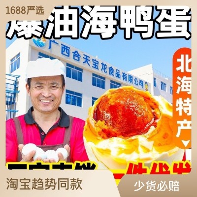 合天宝龙北海鸭蛋海鸭咸蛋 红泥腌制60~80克礼盒咸鸭蛋厂 家批发