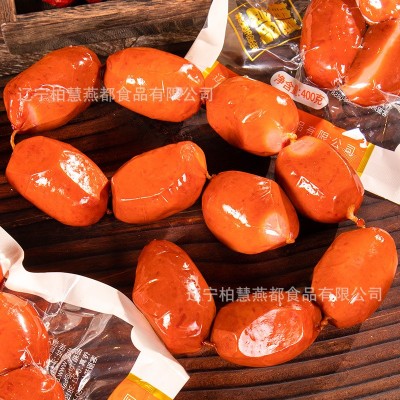 柏慧食品肉枣肠400g 香肠即食小肉枣肠休闲熟食小吃网红零食批发图3