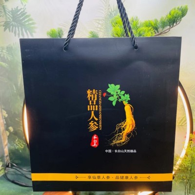 东北吉林长白山特产干货小叁人身白生晒人参泡酒水煲汤整枝支礼盒图3