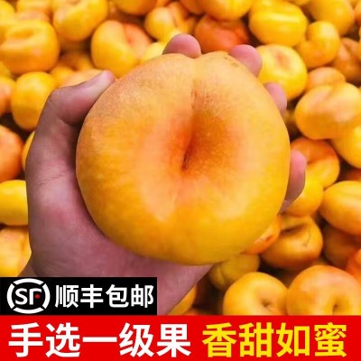 陕西大荔黄油蟠桃新鲜水果彩虹油蟠桃无毛蟠桃桃子整箱油蟠 桃包邮图2