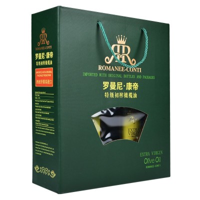 罗曼尼康帝橄榄油西班牙原瓶原装进口1L*2绿色礼盒 1*8盒整箱批发图5