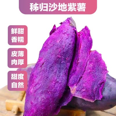 沙地紫薯紫罗兰红薯新鲜蔬菜地瓜番薯粉糯香甜图3
