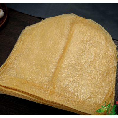 漫绿豆腐皮干货腐竹半圆头层豆皮品手工油豆皮豆腐衣膜肉馅春卷皮图3