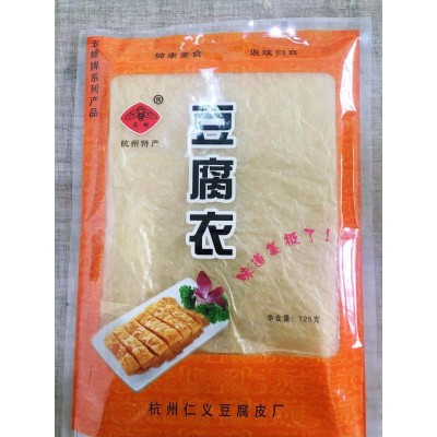杭州富阳特产豆腐衣 东坞山豆腐皮 营养油豆皮 125g/包