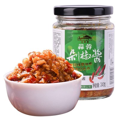 桂林花桥蒜蓉剁椒酱下饭菜系列自制香辣蒜蓉辣椒酱小米瓶装批发图5