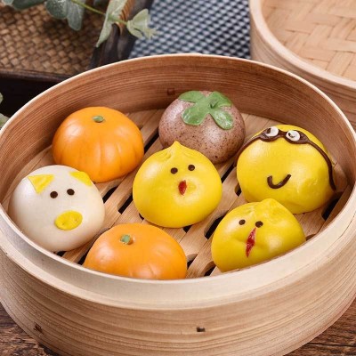 加工定制各类卡通奶黄包早茶点心小鸡包子企鹅包南瓜包儿童早餐图4