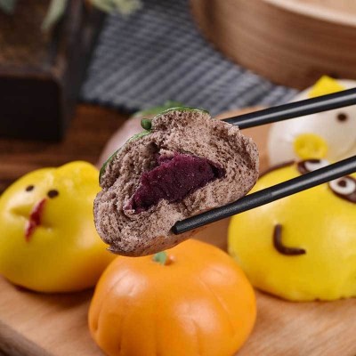 加工定制各类卡通奶黄包早茶点心小鸡包子企鹅包南瓜包儿童早餐图5