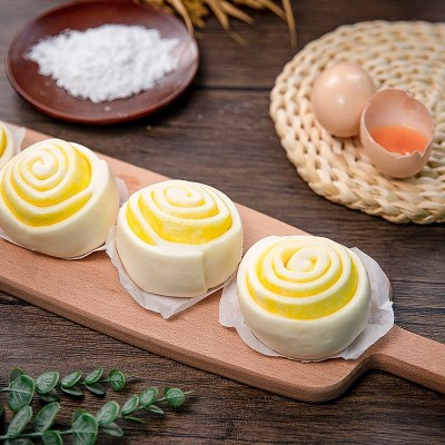 厂家批发广式早餐荷花奶黄卷速冻半成品广东早餐面食50g*9个图3