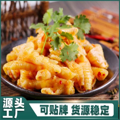 无骨鸡爪 500克凤爪商用批发酸辣柠檬鸡爪 蒜香凤爪红油脱骨鸡爪图4