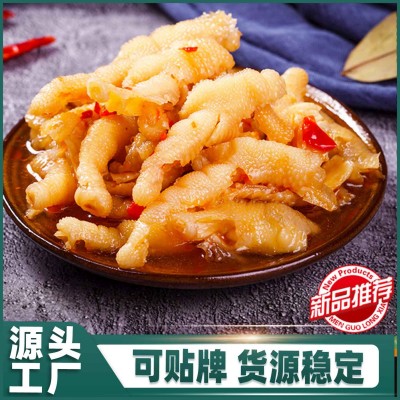 无骨鸡爪 500克凤爪商用批发酸辣柠檬鸡爪 蒜香凤爪红油脱骨鸡爪图3