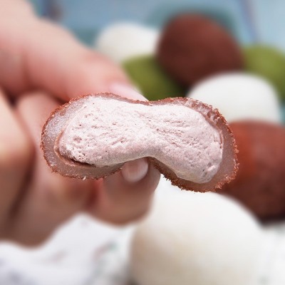 洋风大福饼雪媚娘冷冻糯米糍甜品椰蓉麻薯团工厂货源招代理10枚装图2