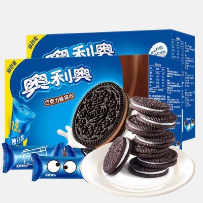 奥利奥饼干整箱696克家庭实惠装12小包独立包装混合口味夹心零食图3