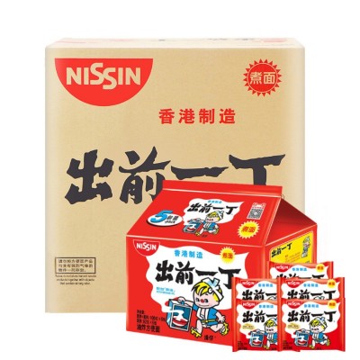 出前一丁方便面整箱黑蒜油猪骨泡面袋装香港版麻油进口拉面公仔面