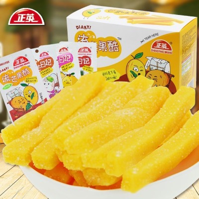 芒果软糖流芒果酷软条芒果味正英食品休闲零食糖果结婚婚庆喜糖