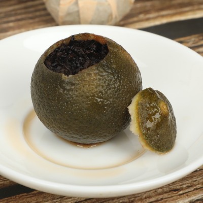 新会天马小青柑500g散装批发十年宫廷普洱茶陈皮柑1号老茶柑普茶图2