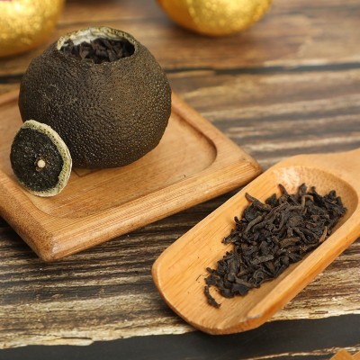 新会小青柑批发天马梅江生晒宫廷普洱茶散装厂家代发代加工柑普茶图2