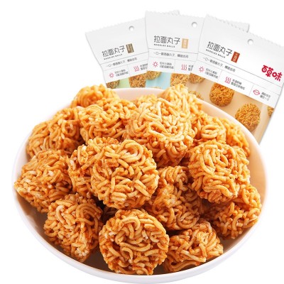 百草味拉面丸子50g香辣味网红休闲零食小吃点心干脆面批发代理图4