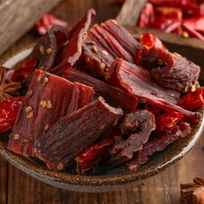 厂家直供 风干猪肉干 手撕风干肉 展会景点 麻辣休闲零食风干猪肉图2