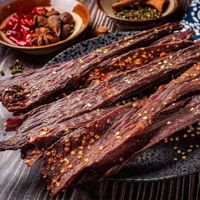 厂家直供 500g风干鸭肉五香、香辣味、麻辣味休闲零食手撕鸭肉干图3