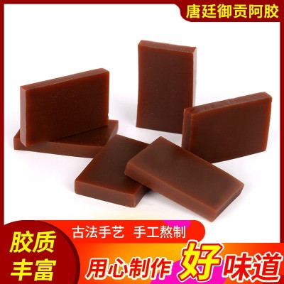 驴皮熬制阿胶块 真驴皮熬制手工阿胶片贴 牌加 工阿胶糕图3