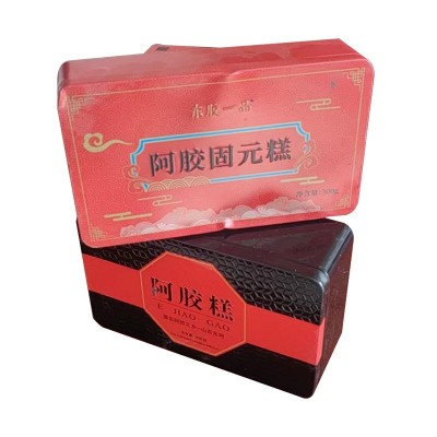 现货供应 阿胶糕 即食阿胶糕 红枣枸杞核桃型 300g 铁盒可批发图2