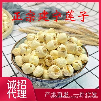 新货福建建宁通芯莲子红花莲磨皮批发450g农家白莲子干货