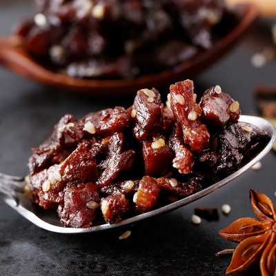科尔沁牛肉粒内蒙古特产130g风干牛肉粒好吃耐嚼抗饿原味小包装图4