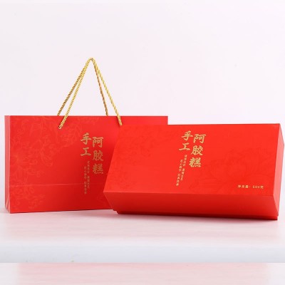 批发即食手工阿胶糕阿胶驴胶块片手工制作阿胶糕盒装500g