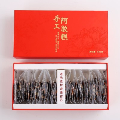批发即食手工阿胶糕阿胶驴胶块片手工制作阿胶糕盒装500g图2