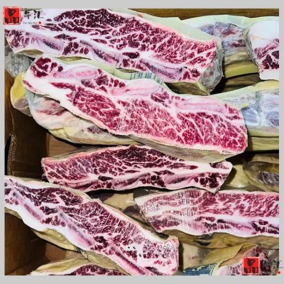 美国牛仔骨蓝标安格斯ibp245厂三支骨带骨牛排原切谷饲雪花牛扒肉图3