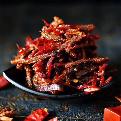 天椒牛肉 冷吃牛肉干麻辣牛肉网红小吃零食袋装熟食真空100克代发图4