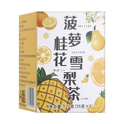 众智花茶菠萝桂花雪梨茶125g独立包装一件代发 实惠装图5