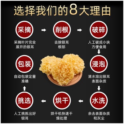 古田新货大朵银耳干货无硫软糯易出胶精选白木耳批发支持一件代发  2件图2