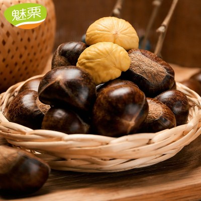 魅栗 宽城板栗 河北新鲜迁西板栗批发 糖炒栗子 包退换 皮薄肉黄图4
