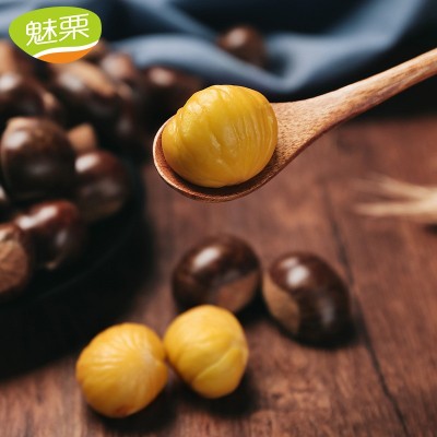魅栗 宽城板栗 河北新鲜迁西板栗批发 糖炒栗子 包退换 皮薄肉黄图5