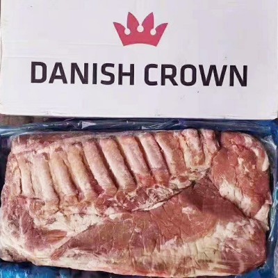 丹麦皇冠去皮挑骨五花肉进口冷冻猪肉胸腹肉韩式烤肉日式火锅食材   10千克