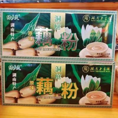 绿乡灵450g洞庭藕粉特产莲藕农家莲子桂花代餐粉原味批发日期新鲜图3