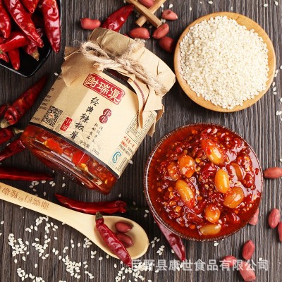 oem贴牌定制代加工 谢瑞真下饭鲜椒剁椒酱辣椒酱 调味品一件代发图5