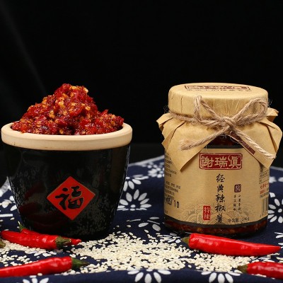 oem贴牌定制代加工 谢瑞真下饭鲜椒剁椒酱辣椒酱 调味品一件代发图3