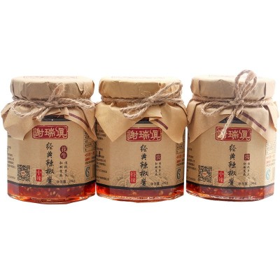 oem贴牌定制代加工 谢瑞真下饭鲜椒剁椒酱辣椒酱 调味品一件代发图4