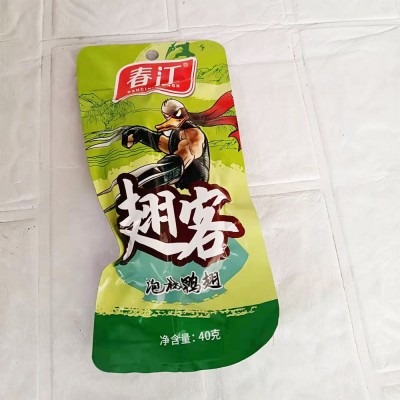 广西特产春江鸭 泡椒鸭翅零食小吃真空独立包装翅客40g件代发