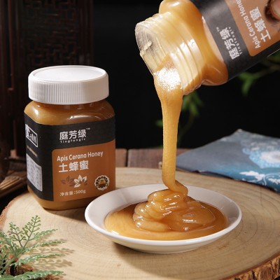 庭芳绿土蜂蜜厂家发货农家自产森林原蜜百花蜜秦岭结晶土蜂蜜500g图2