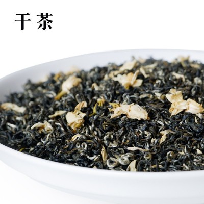 横县茉莉花茶2023碧螺春碧潭飘雪六窨炒花茶商用奶茶原料茉莉嫩芽图4