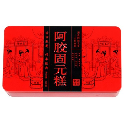 东阿即食阿胶糕固元膏厂家批发驴皮熬制阿胶块片500克铁盒装阿胶图5