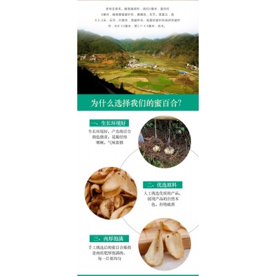 百合Baihe产地湖南龙山7月产新22元每公斤包邮 龙山百合干 规格齐图4