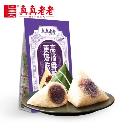 团购批发优惠真真老老嘉兴粽子鲜肉粽豆沙蜜枣粽蛋黄粽140*2只/袋图3