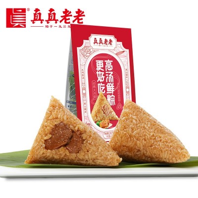团购批发优惠真真老老嘉兴粽子鲜肉粽豆沙蜜枣粽蛋黄粽140*2只/袋图4