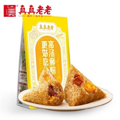 团购批发优惠真真老老嘉兴粽子鲜肉粽豆沙蜜枣粽蛋黄粽140*2只/袋图2